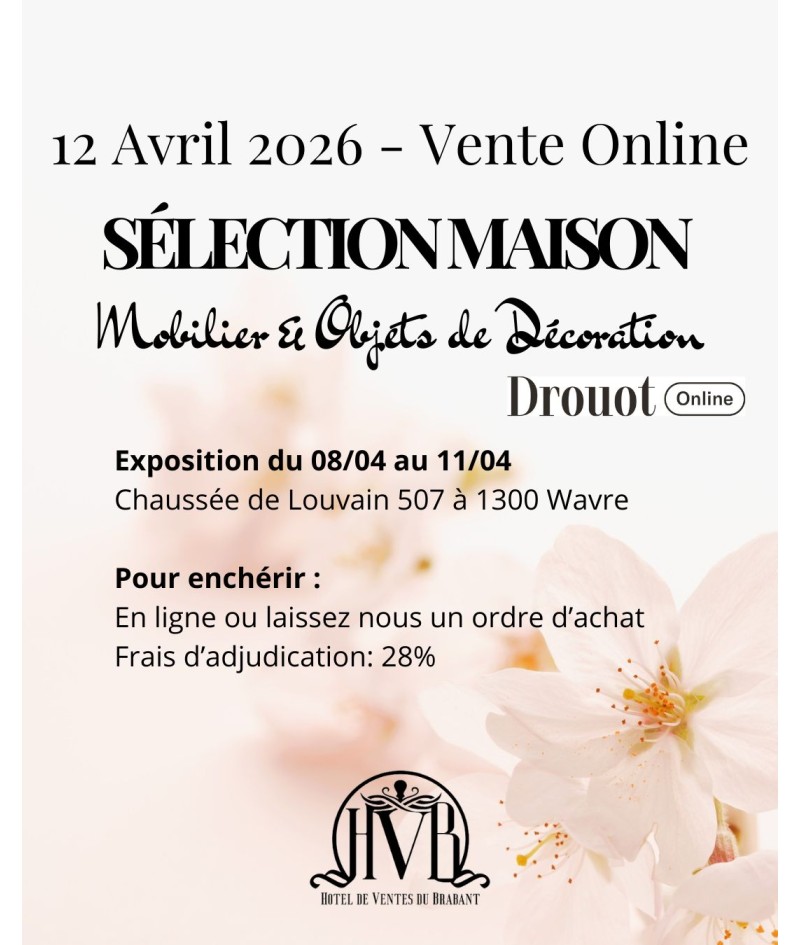 12  AVRIL 2026 - VENTE ONLINE - Sélection Maison – Mobilier & Objets de Décoration
