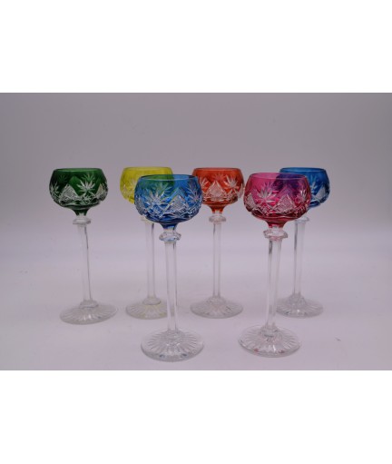 Lot de 6 verres en cristal...