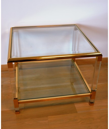 Table d'appoint plexi style Pierre Vandel