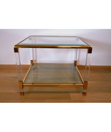 Table d'appoint plexi style Pierre Vandel