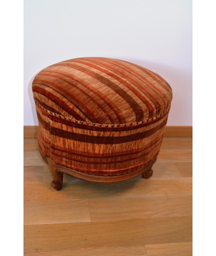 Tabouret repose pied rond ancien