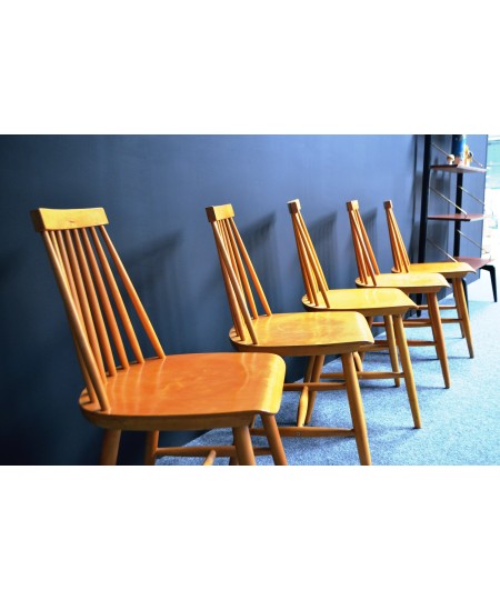 Lot de 5 chaises vintage 1960