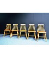 Lot de 5 chaises vintage 1960