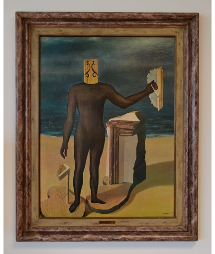 Reproduction de l'œuvre 'L'homme du Large' de Magritte encadrée