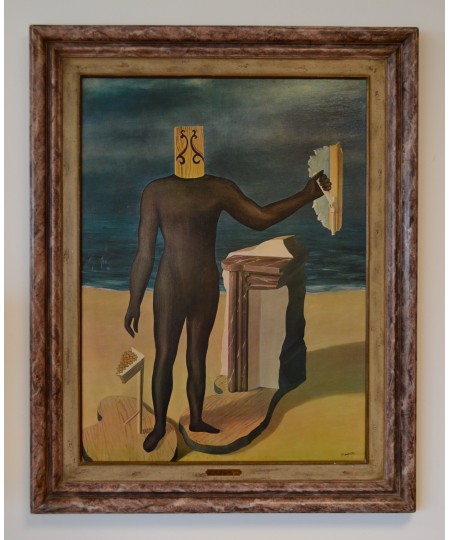 Reproduction de l'œuvre 'L'homme du Large' de Magritte encadrée