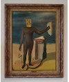 Reproduction de l'œuvre 'L'homme du Large' de Magritte encadrée