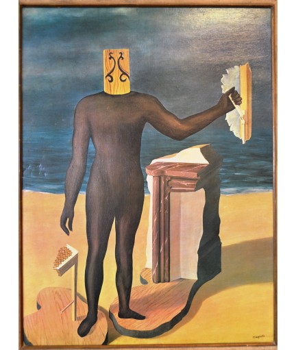 Reproduction de l'œuvre 'L'homme du Large' de Magritte encadrée