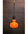 Suspension Vintage en opaline orange 1970