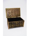 Coffret religieux en bronze sculpté Saints 19e style gothique