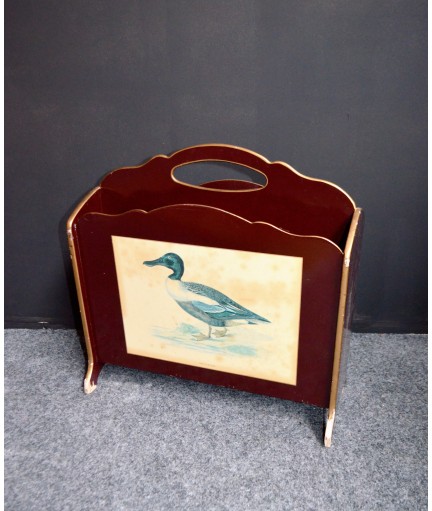 Porte-revues Vintage en bois 'Canard'