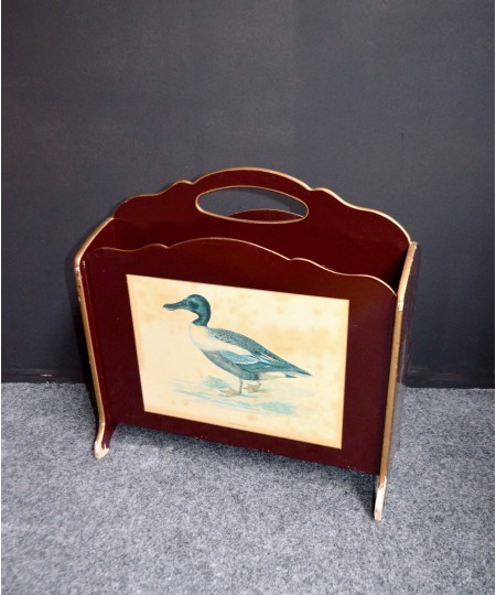 Porte-revues Vintage en bois 'Canard'