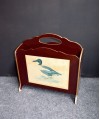 Porte-revues Vintage en bois 'Canard'