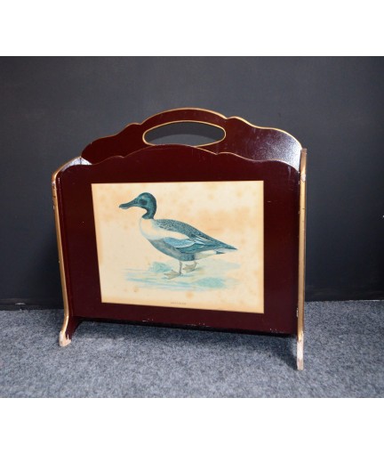 Porte-revues Vintage en bois 'Canard'