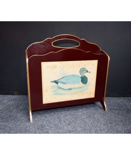 Porte-revues Vintage en bois 'Canard'