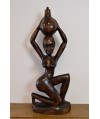 Sculpture en bois africaine Femme eau