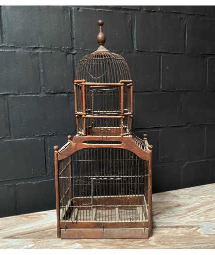 Cage à oiseau en bois...