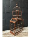 Cage à oiseau en bois antiques en forme de tour 20e Siècle