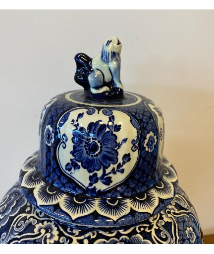 Vase couvert Delft fait main