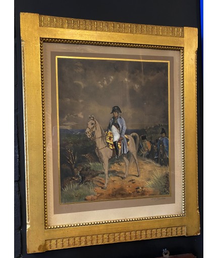 Portrait de Napoléon Bonaparte à cheval d'après Meissonier