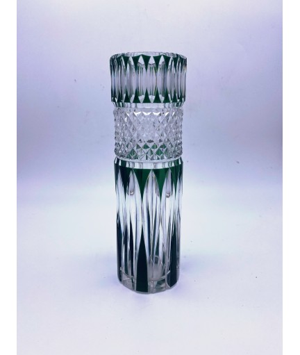 Vase en cristal Val Saint Lambert vert