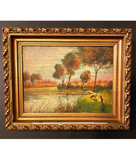 Lot de 2 tableaux "Paysages...