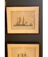 Lot de 3 gravures marines par Jean Jerome Baugean (1764-1830)