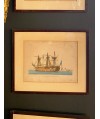 Lot de 3 gravures marines par Jean Jerome Baugean (1764-1830)