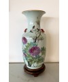 Vase asiatique Chine Qianjiang à poème