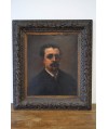 Peinture sur toile "Portrait de Mr Edouard Costier" signé Ferdinand Polack 1885