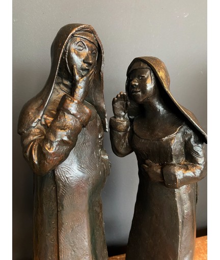 Bronze "les religieuses" signé Margrit (1943-)