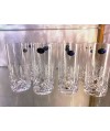 Lot de 12 verres à eau en cristal de Bohême taillé