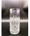 Lot de 12 verres à eau en cristal de Bohême taillé