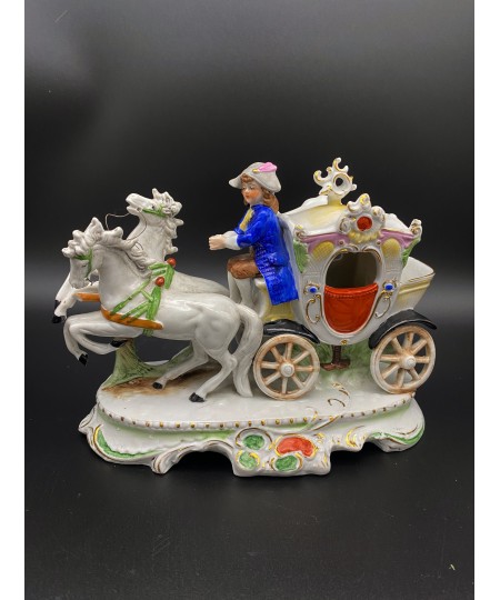 Scène Calèche en porcelaine Allemagne