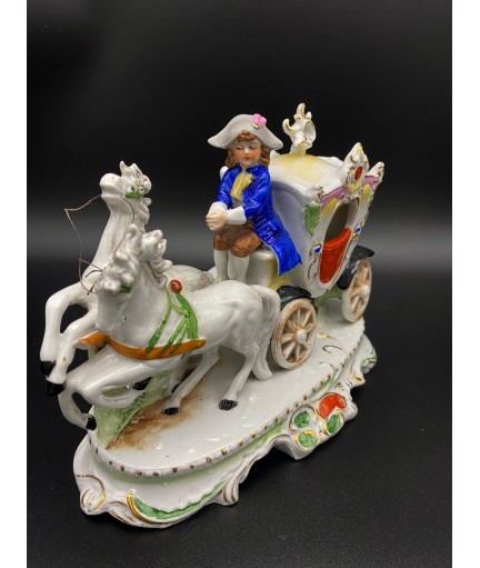 Scène Calèche en porcelaine Allemagne