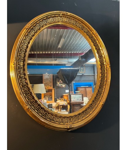 Miroir oval cadre doré style Napoleon III