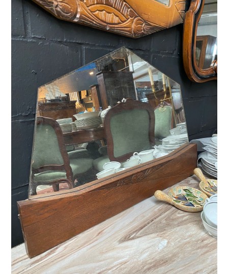 Lot de 2 miroirs Art Déco en bois