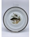 Service à poisson en porcelaine de Limoges "Laurier" - 14 pièces