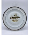 Service à poisson en porcelaine de Limoges "Laurier" - 14 pièces