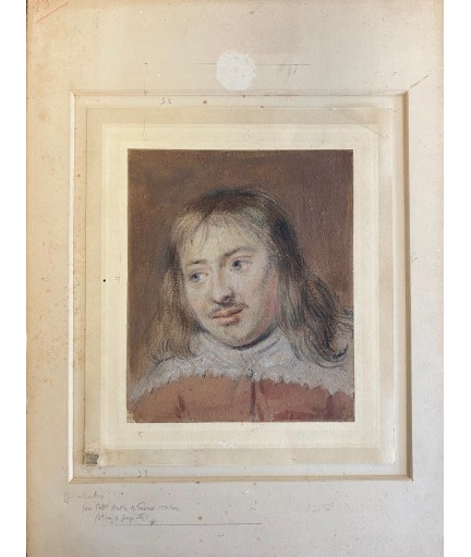 Dessin aux crayons couleur du 6e fils de Georges III - 17e de Gabriel Metsu (1629-1667)