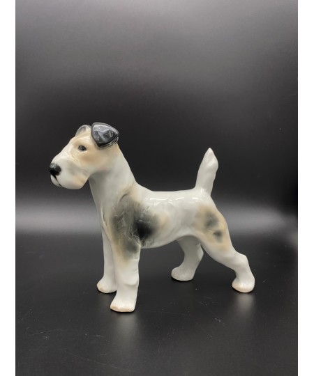 Figurine Chien Terrier en porcelaine Pfeffer Gotha années '30