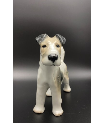 Figurine Chien Terrier en porcelaine Pfeffer Gotha années '30