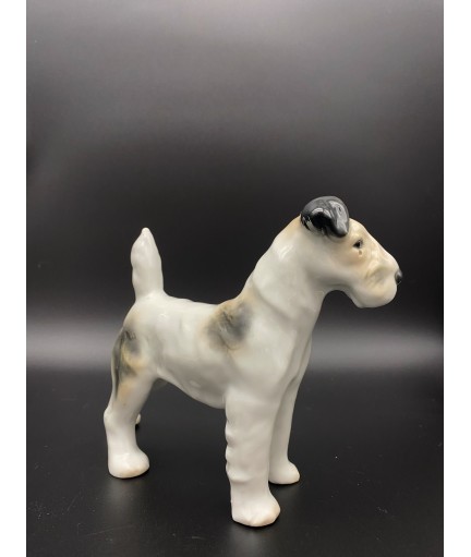 Figurine Chien Terrier en porcelaine Pfeffer Gotha années '30