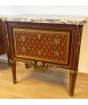 Commode style Louis XVI en marqueterie - dessus en Marbre