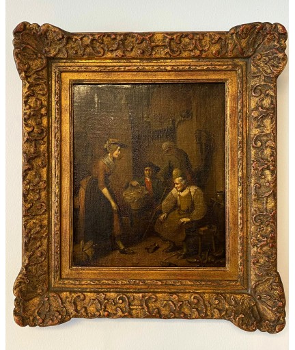 Peinture 'Le cordonnier' signé Jean-Baptiste Madou (1796-1877)