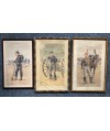 Lot de 3 aquarelles de Militaires signé Maurice Romberg