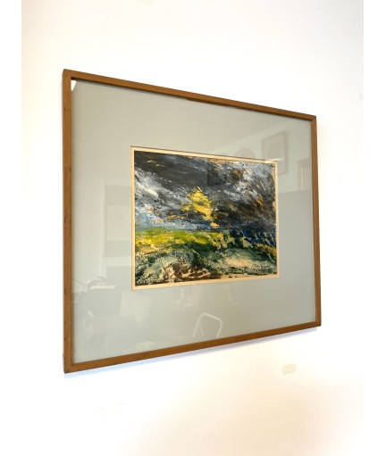 Gouache 'Arrivée de la tempete' signé  Pieter Verlinden 1969