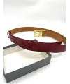 Ceinture en cuir rouge Nathan Baume avec sa boite