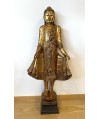 Sculpture Bouddha en bois doré