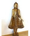 Sculpture Bouddha en bois doré