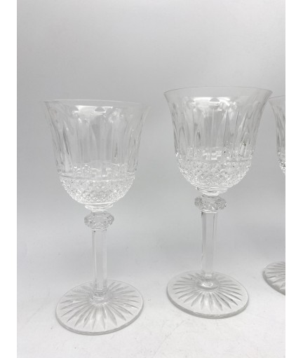 Lot de 24 verres en cristal incolore St Louis Tommy signé avec boîte d'origine